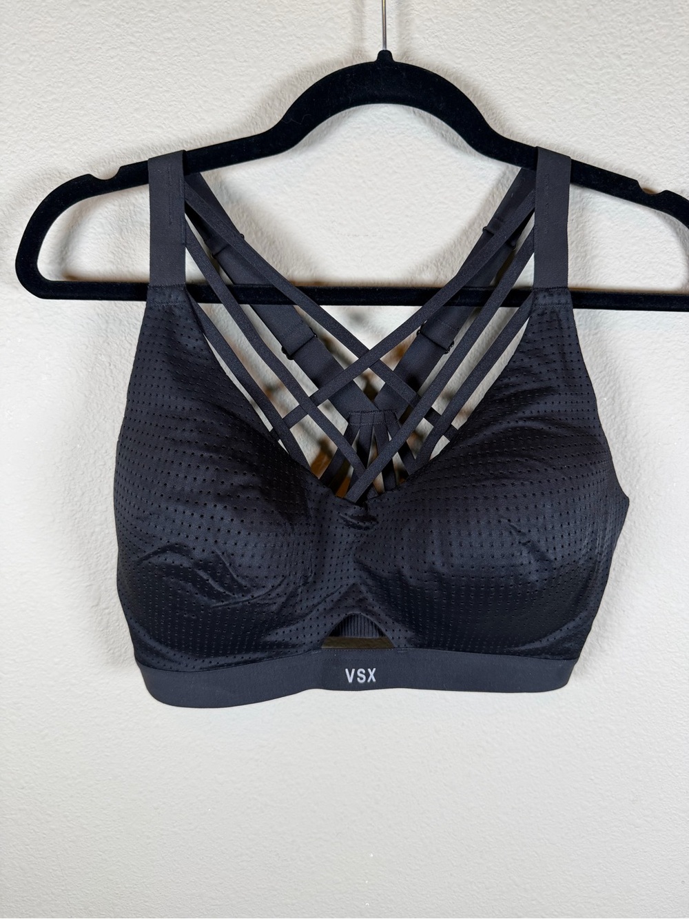VSX Black Strappy Crisscross Sports Bra